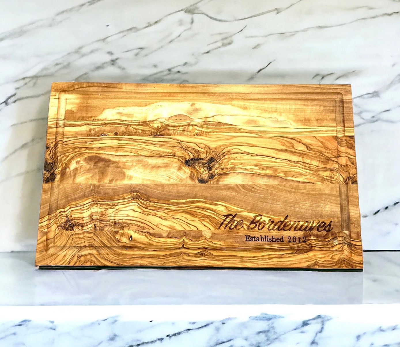 Olive Wood Rectangle Cutting Board - 16 inch