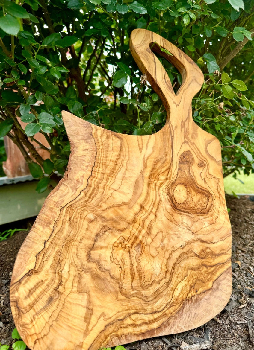 Rustic Hanging Olive Wood Cutting Board