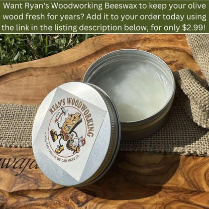 Olive Wood Carving Board With Juice Rim & Handle