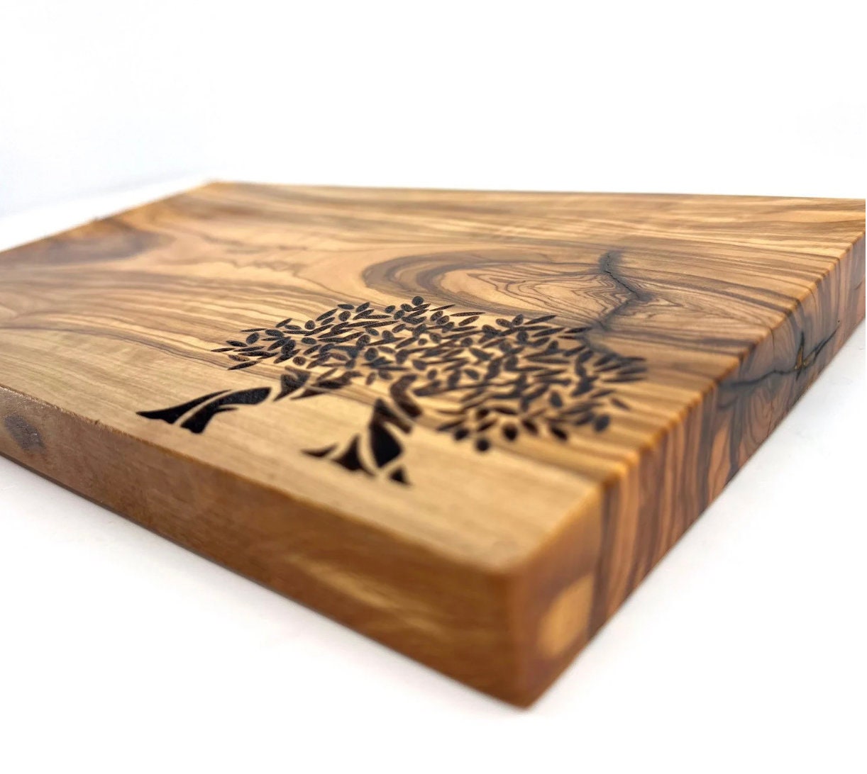 Live Edge Rectangle Olive Wood Cutting Board